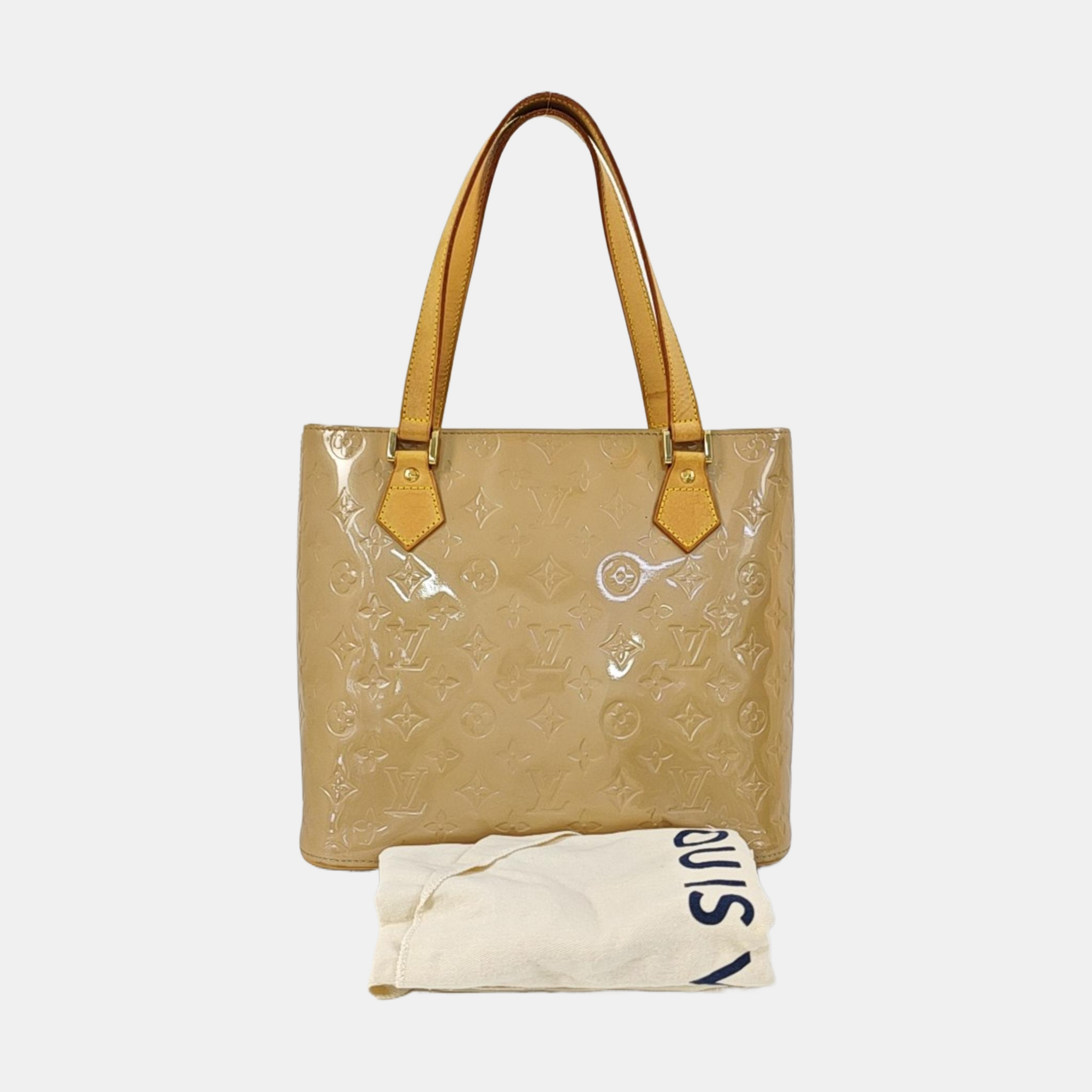 HOUSTON Monogram Patent Leather Beige