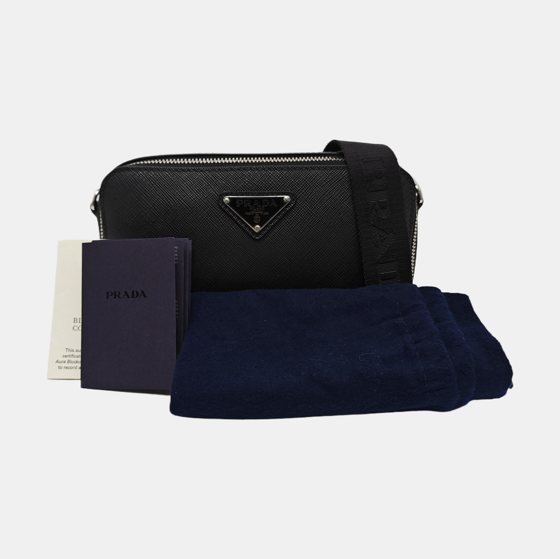 Leather Shoulder Bag Black