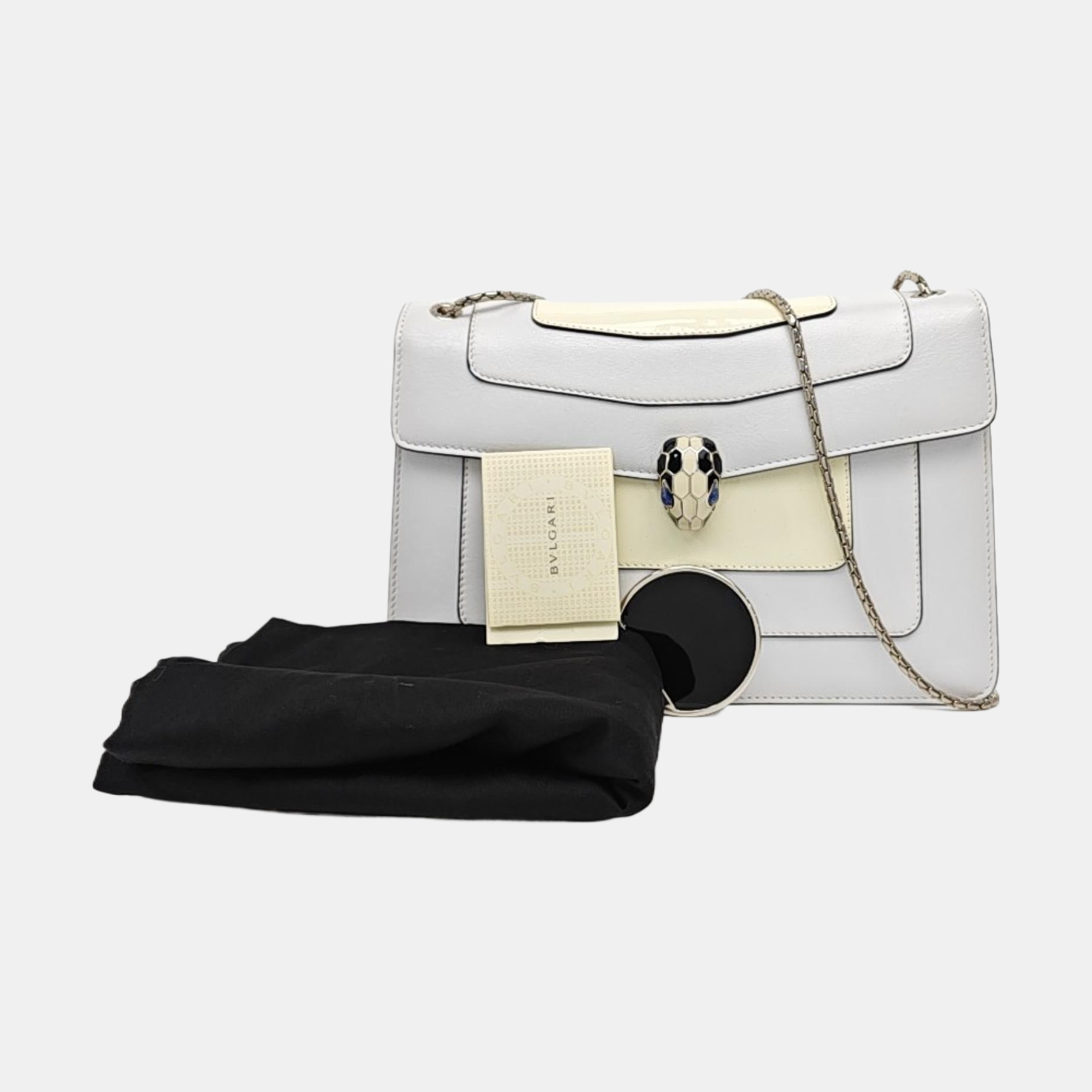SERPENTI FOREVER Medium Calfskin White