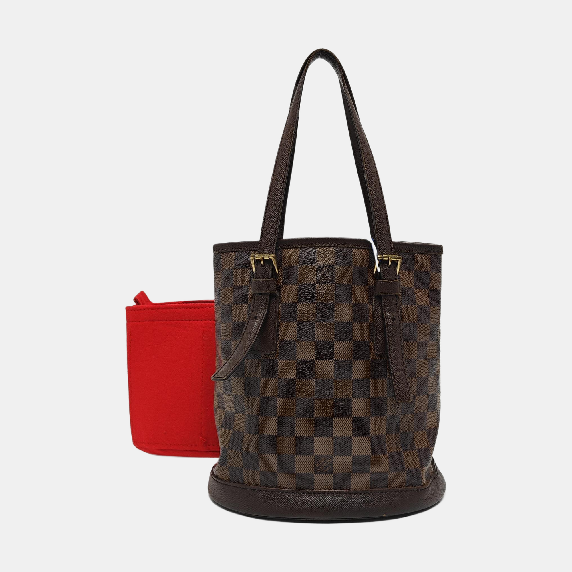 BUCKET PM Damier Ebene Coated Canvas Brown