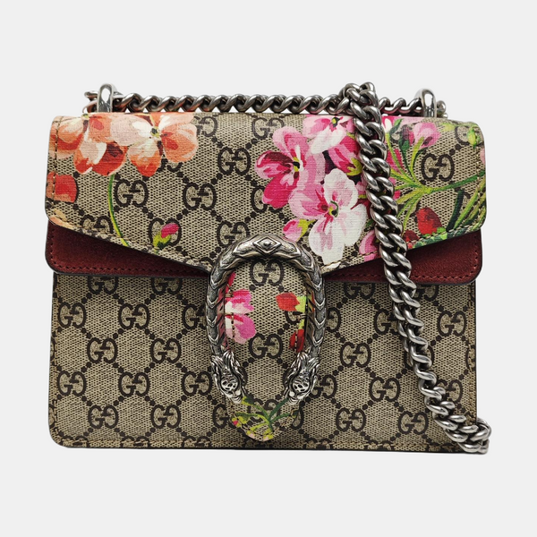 Dionysus Mini Monogram Coated Canvas Beige