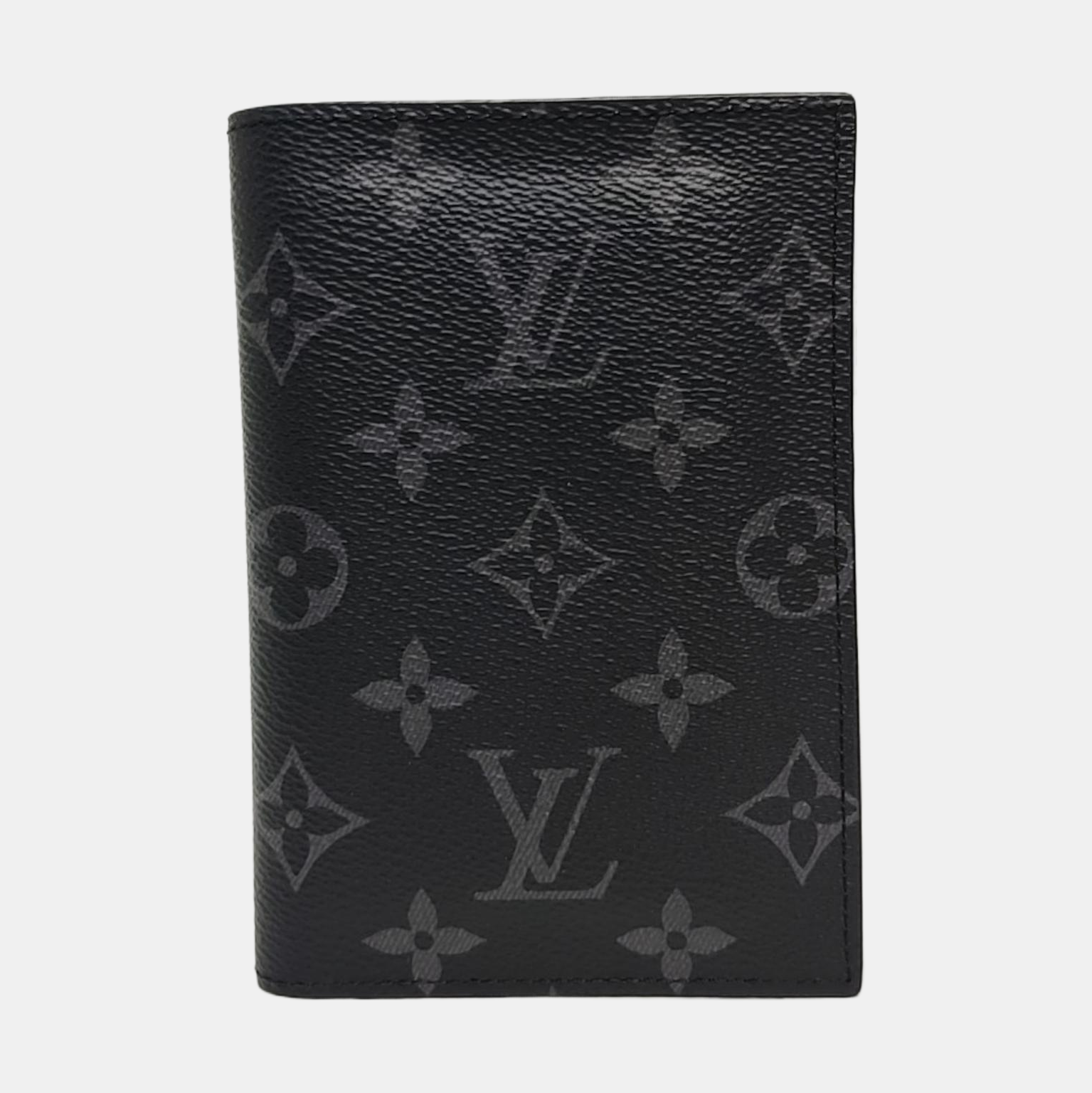 Monogram Coated Canvas Card Holder Gray