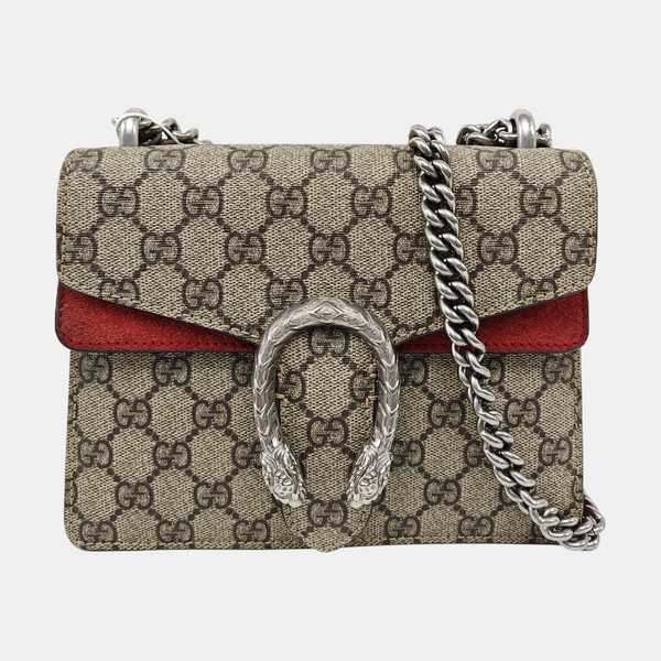 Dionysus Mini Monogram Coated Canvas Beige