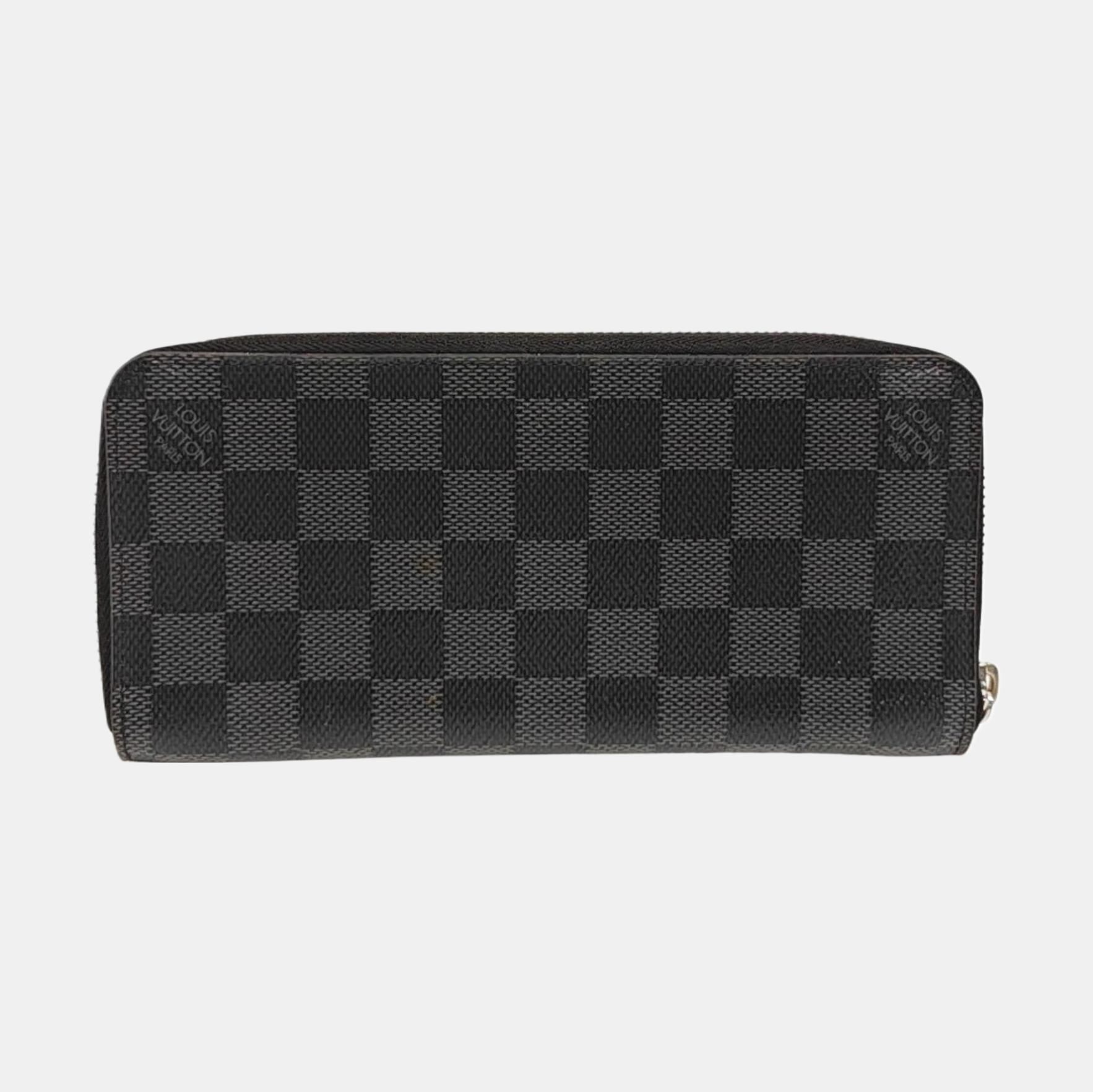 ZIPPY Damier Graphite Coated Canvas Gray Wallet
