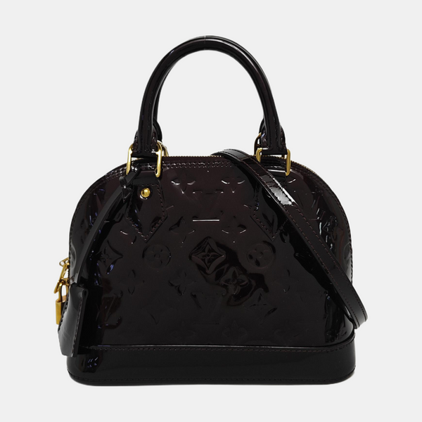 ALMA BB Monogram Patent Leather Brown