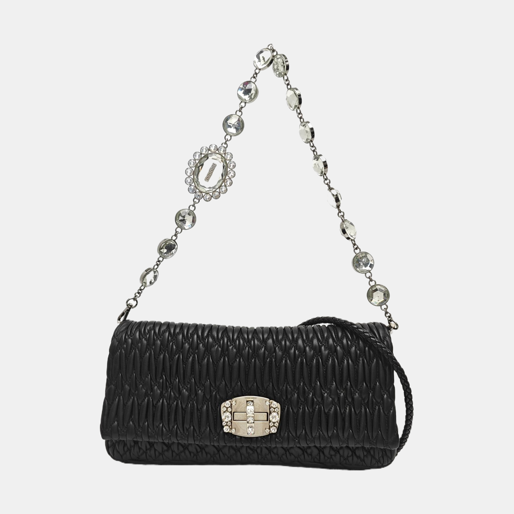 Crystal Quilted Lambskin Black