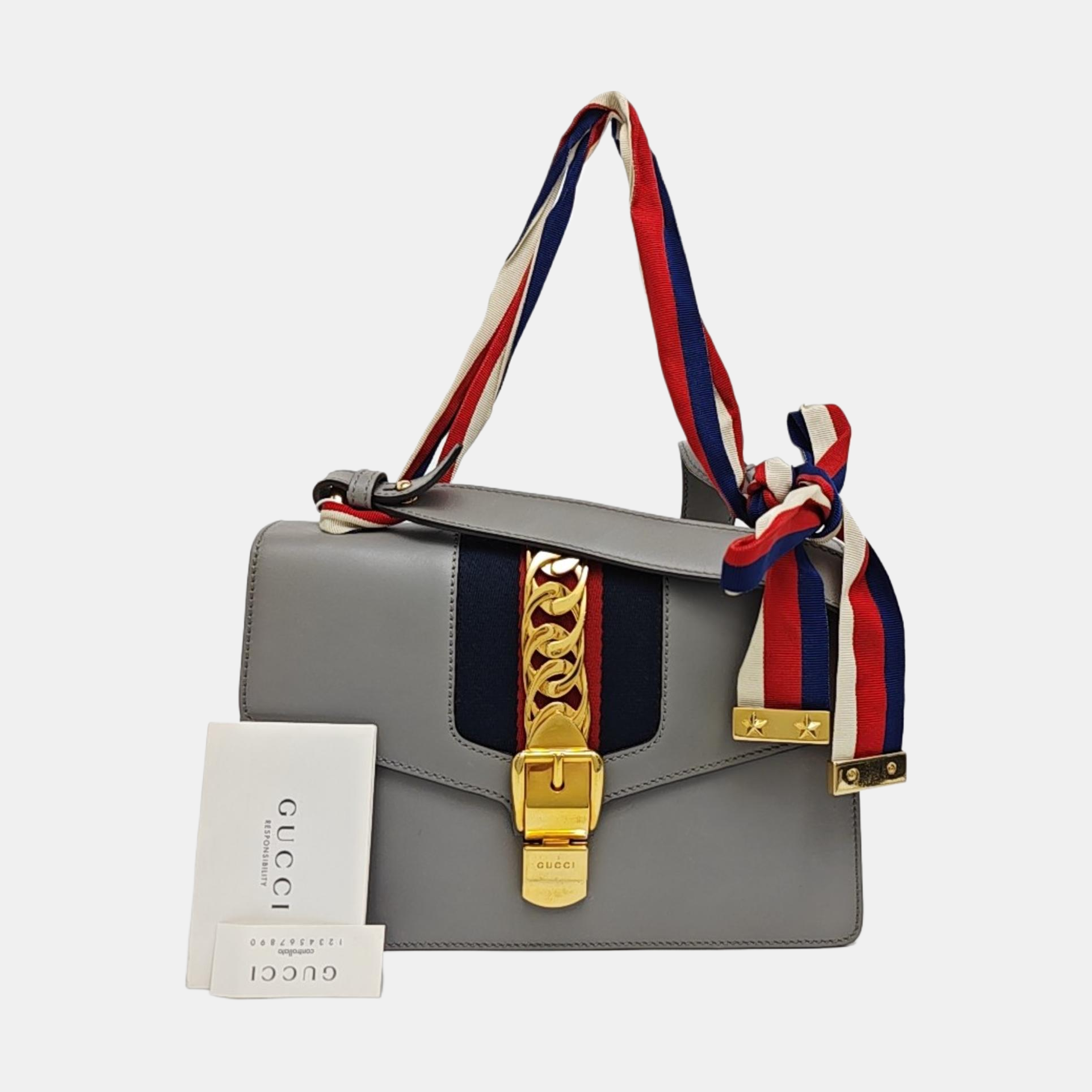 Sylvie Small Calfskin Gray