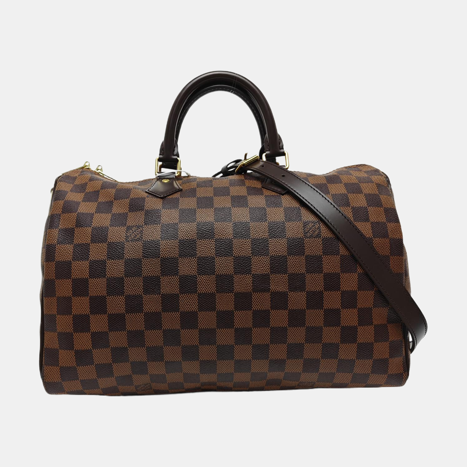 SPEEDY 35 Damier Ebene Coated Canvas Brown