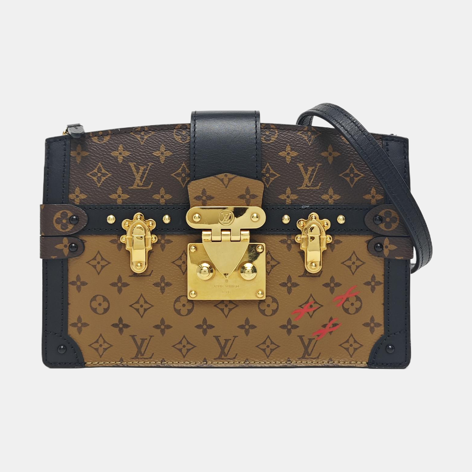 TRUNK Monogram Coated Canvas Brown