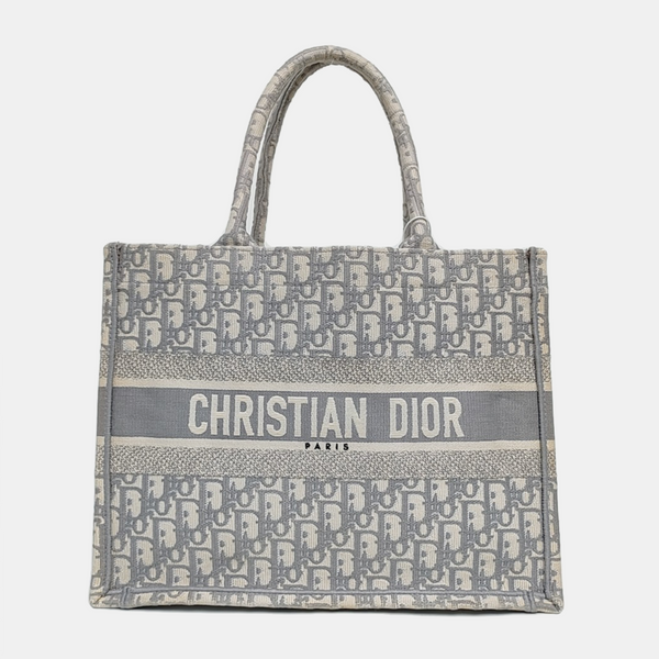 Book Tote Medium Oblique Canvas Gray