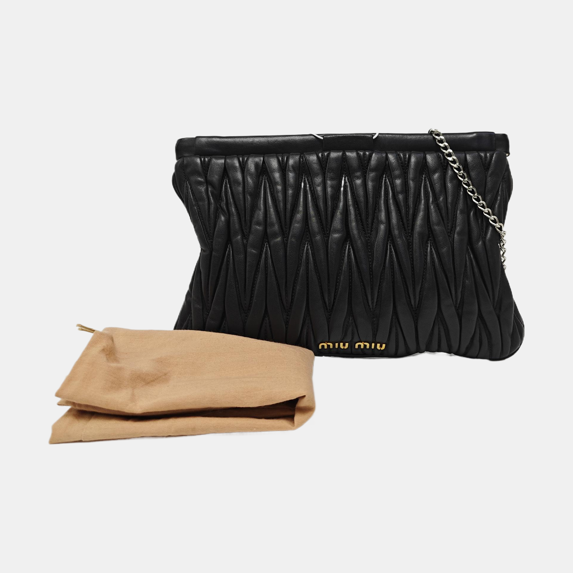 Lambskin Clutch Black