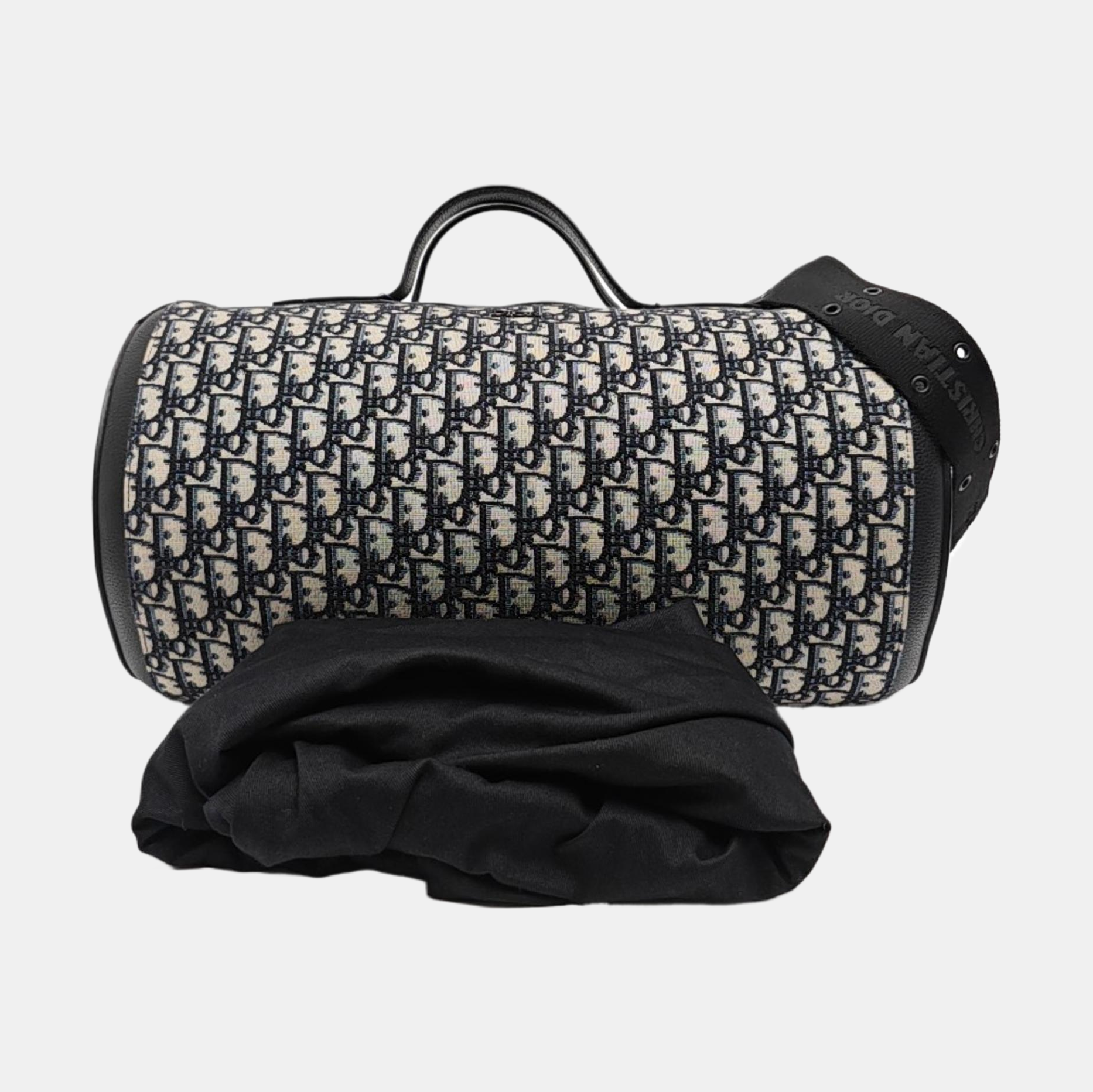 Oblique Canvas Shoulder Bag Blue