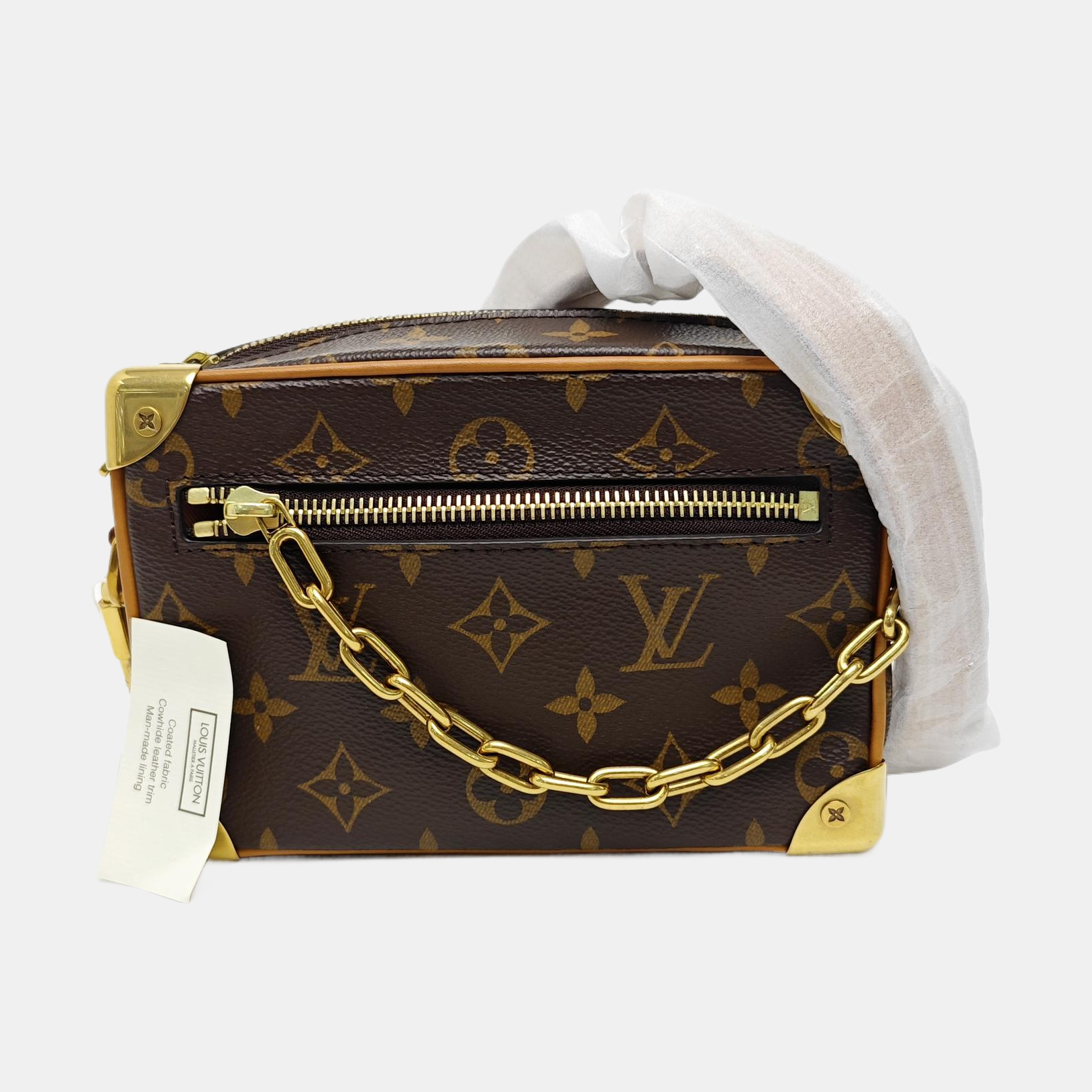 SOFT TRUNK Mini Monogram Coated Canvas Brown