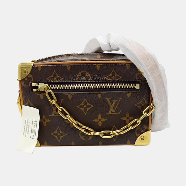 SOFT TRUNK Mini Monogram Coated Canvas Brown