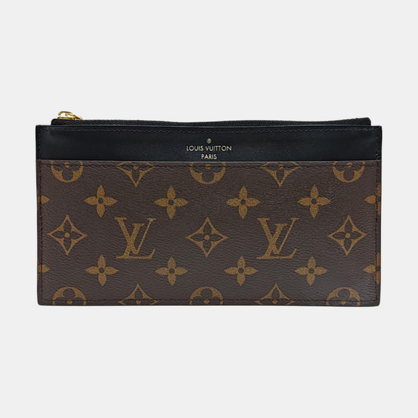 SLIM Monogram Coated Canvas Brown Wallet