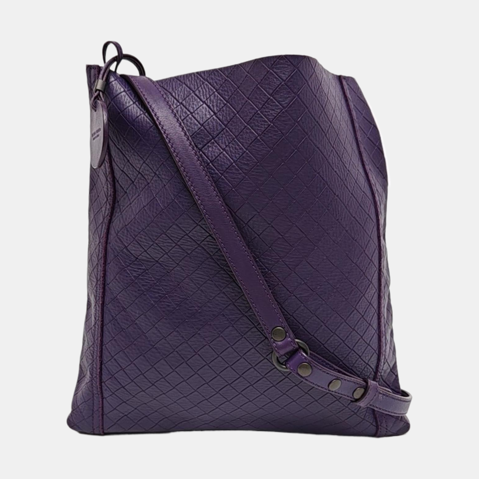Calfskin Tote Bag Purple