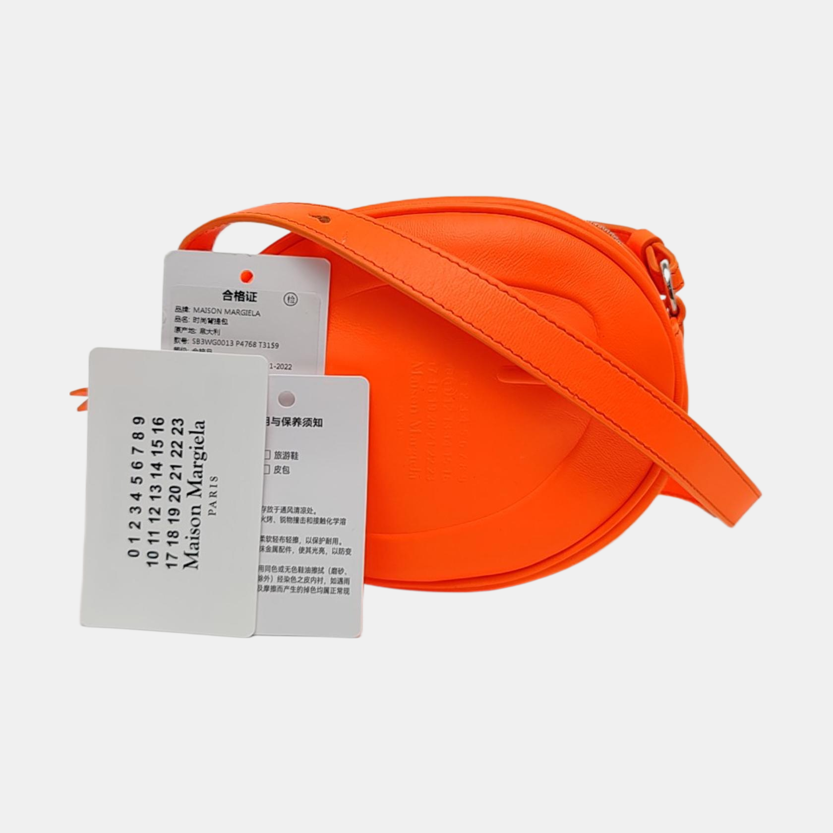 Calfskin Shoulder Bag Small Orange