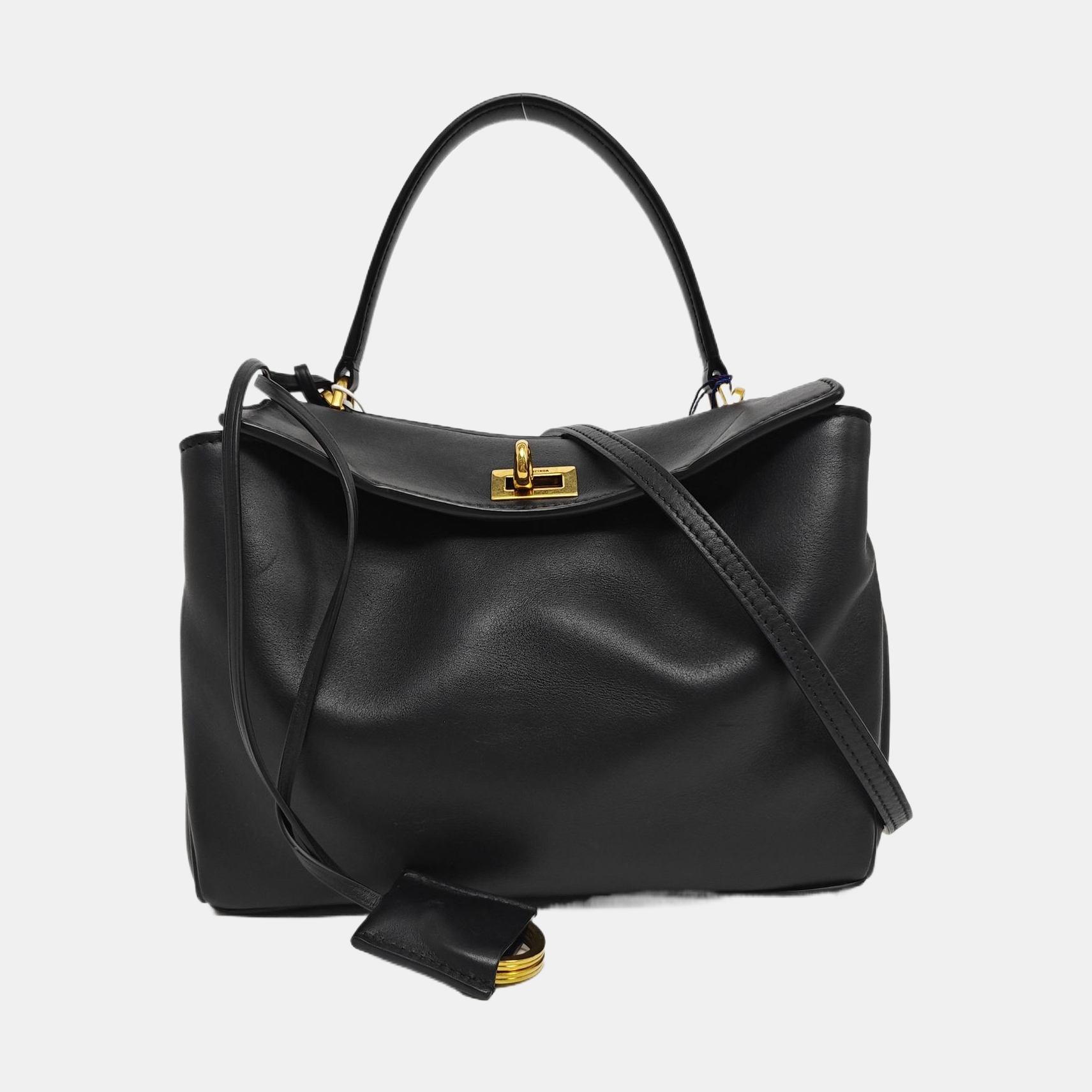 Calfskin Shoulder Bag Mini Black