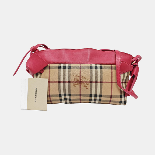 Coated Canvas Shoulder Bag Beige