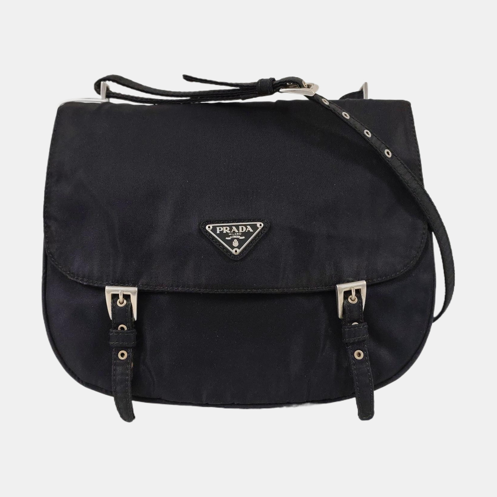 Nylon Shoulder Bag Black