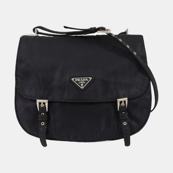 Nylon Shoulder Bag Black