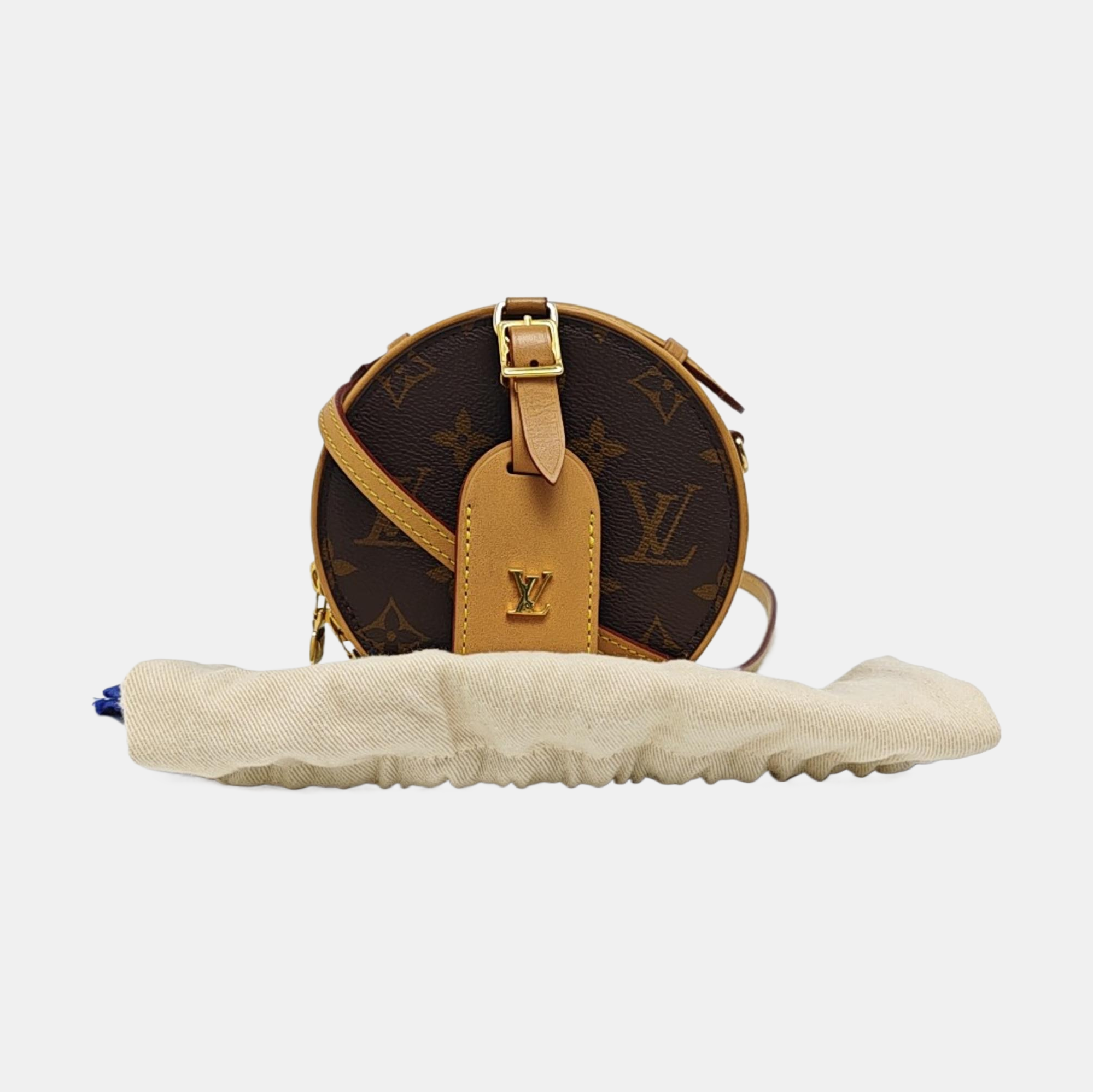 BOITE CHAPEAU Mini Monogram Coated Canvas Brown