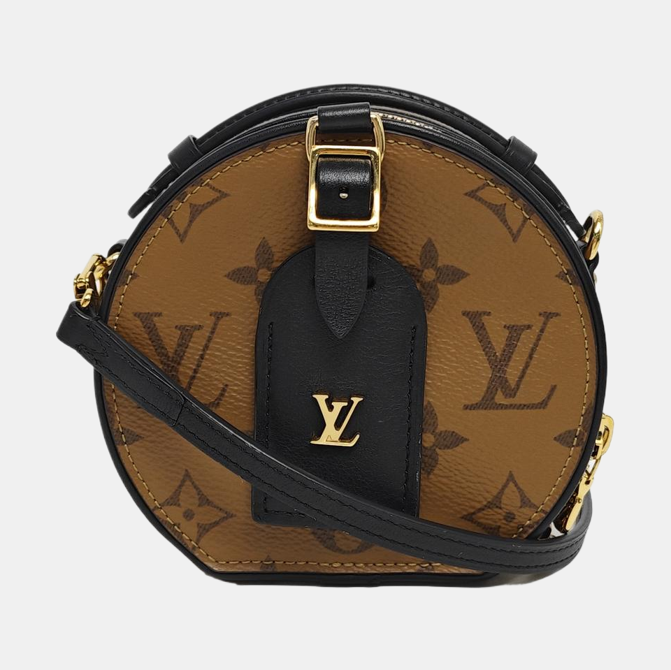 BOITE CHAPEAU Mini Monogram Coated Canvas Brown