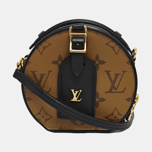 BOITE CHAPEAU Mini Monogram Coated Canvas Brown
