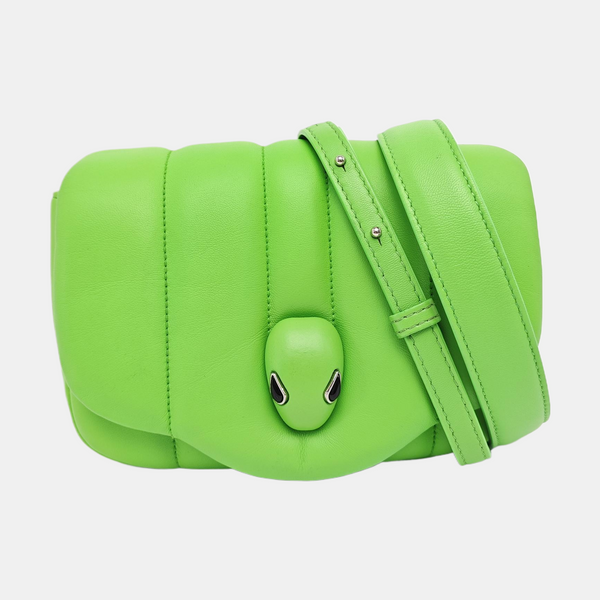 BVLGARI Small Quilted Lambskin Green