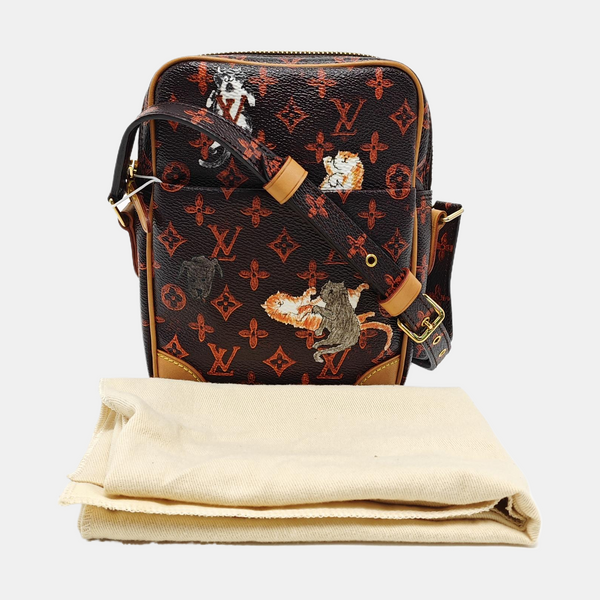 DANUBE MM Monogram Coated Canvas Brown
