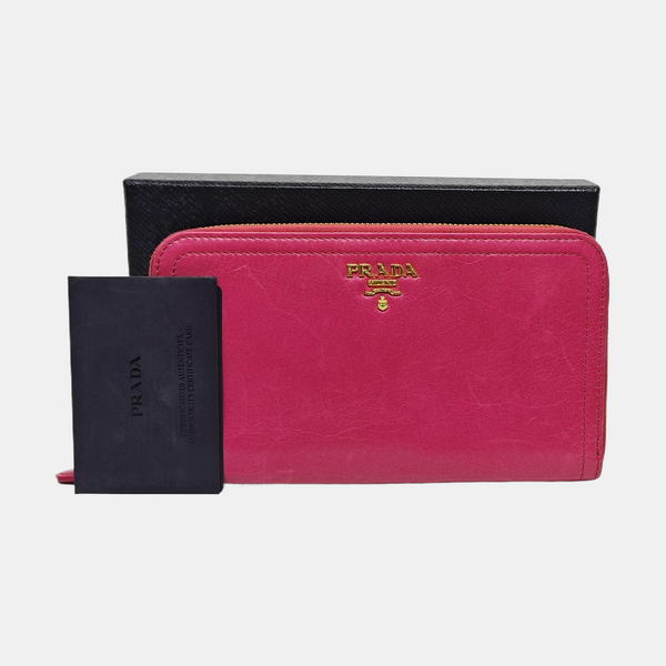 Saffiano Calfskin Wallet Red