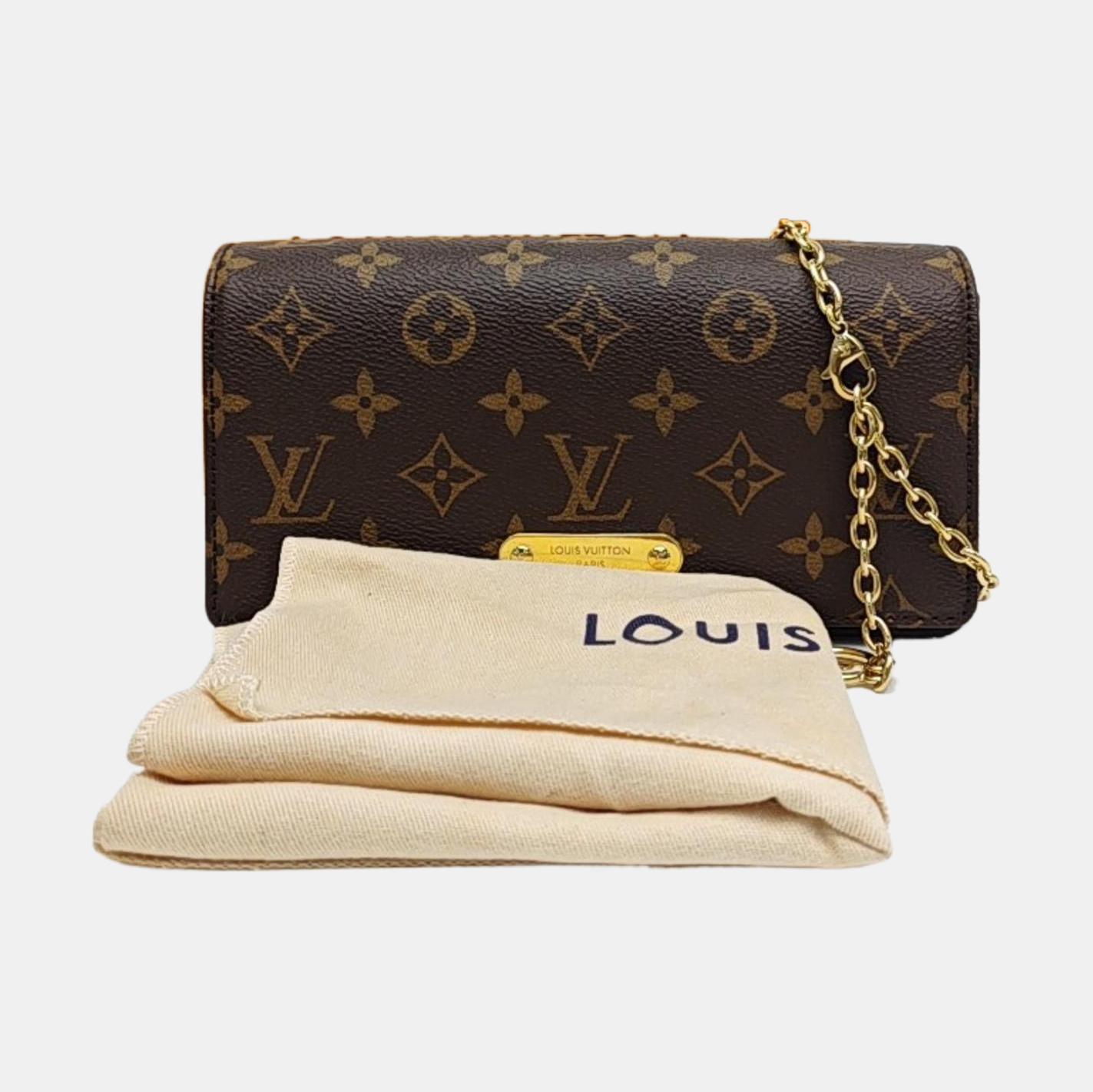 Lily Monogram Coated Canvas Brown