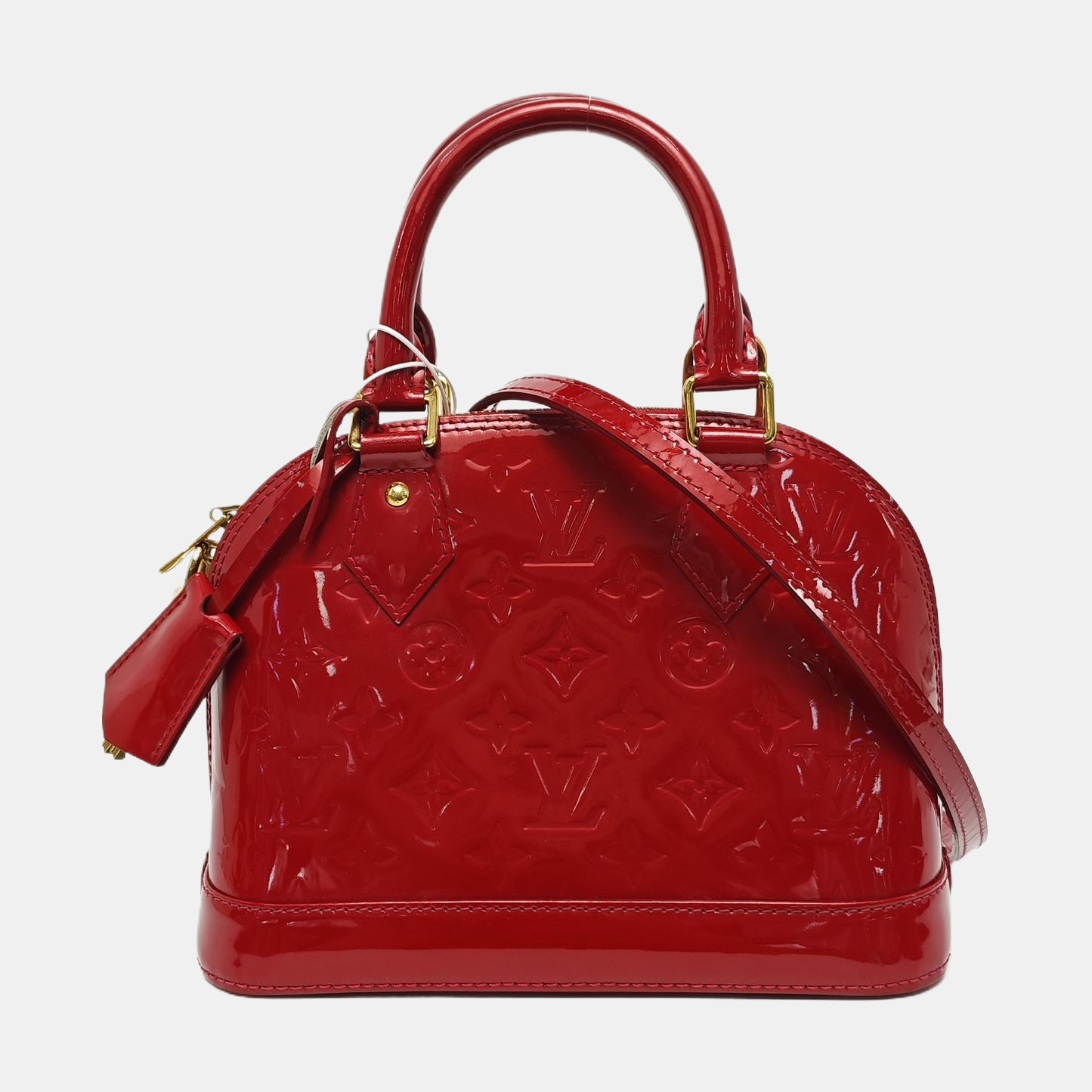 ALMA BB Monogram Patent Leather Red