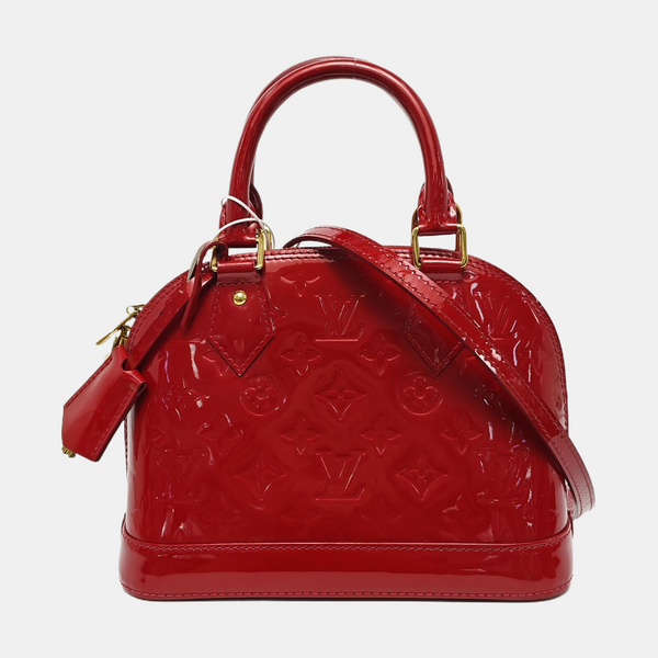 ALMA BB Monogram Patent Leather Red