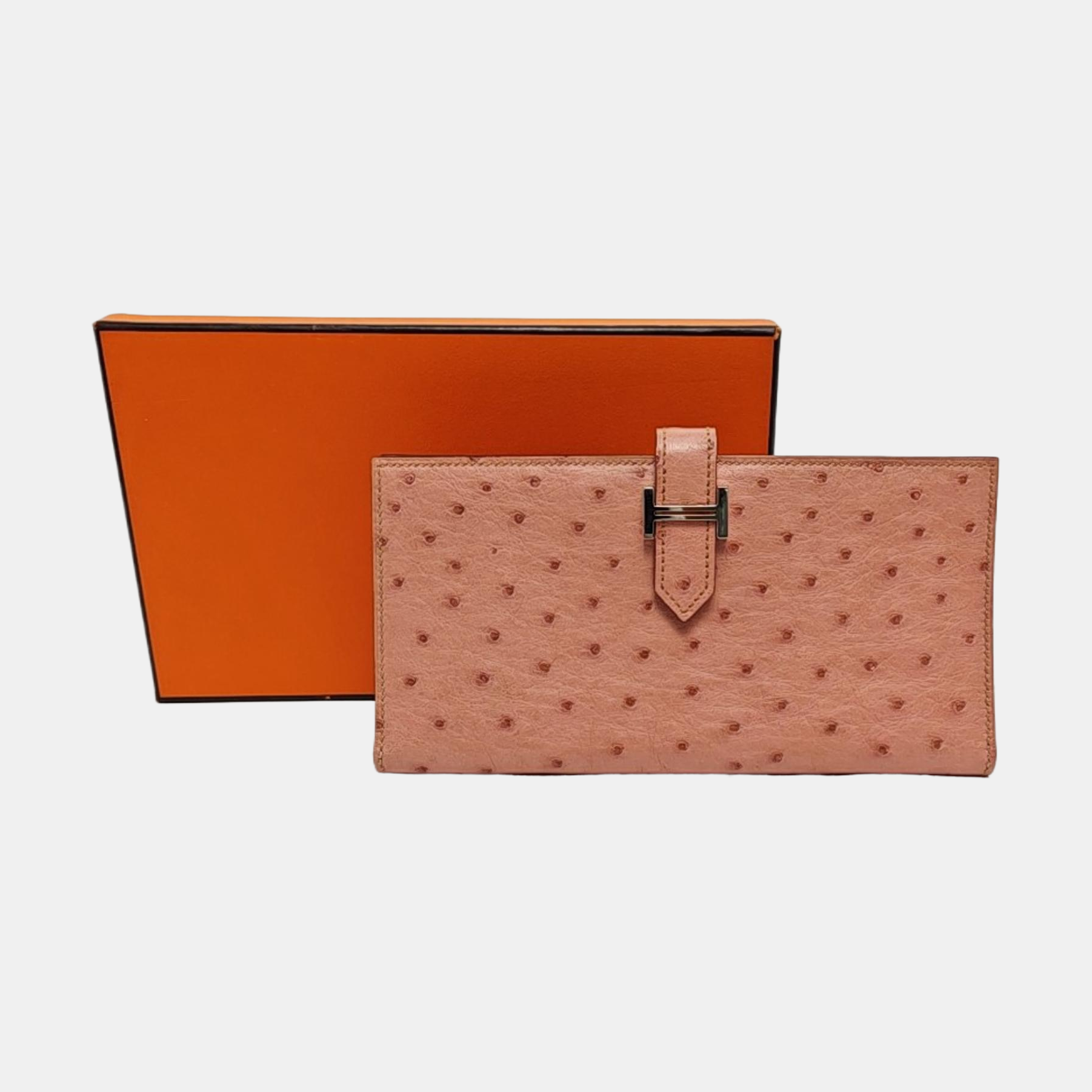 Bearn Ostrich Pink Wallet