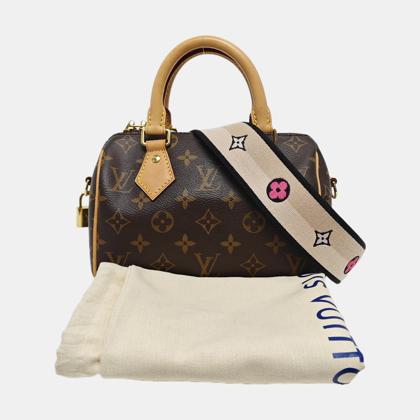 SPEEDY 20 Monogram Coated Canvas Brown