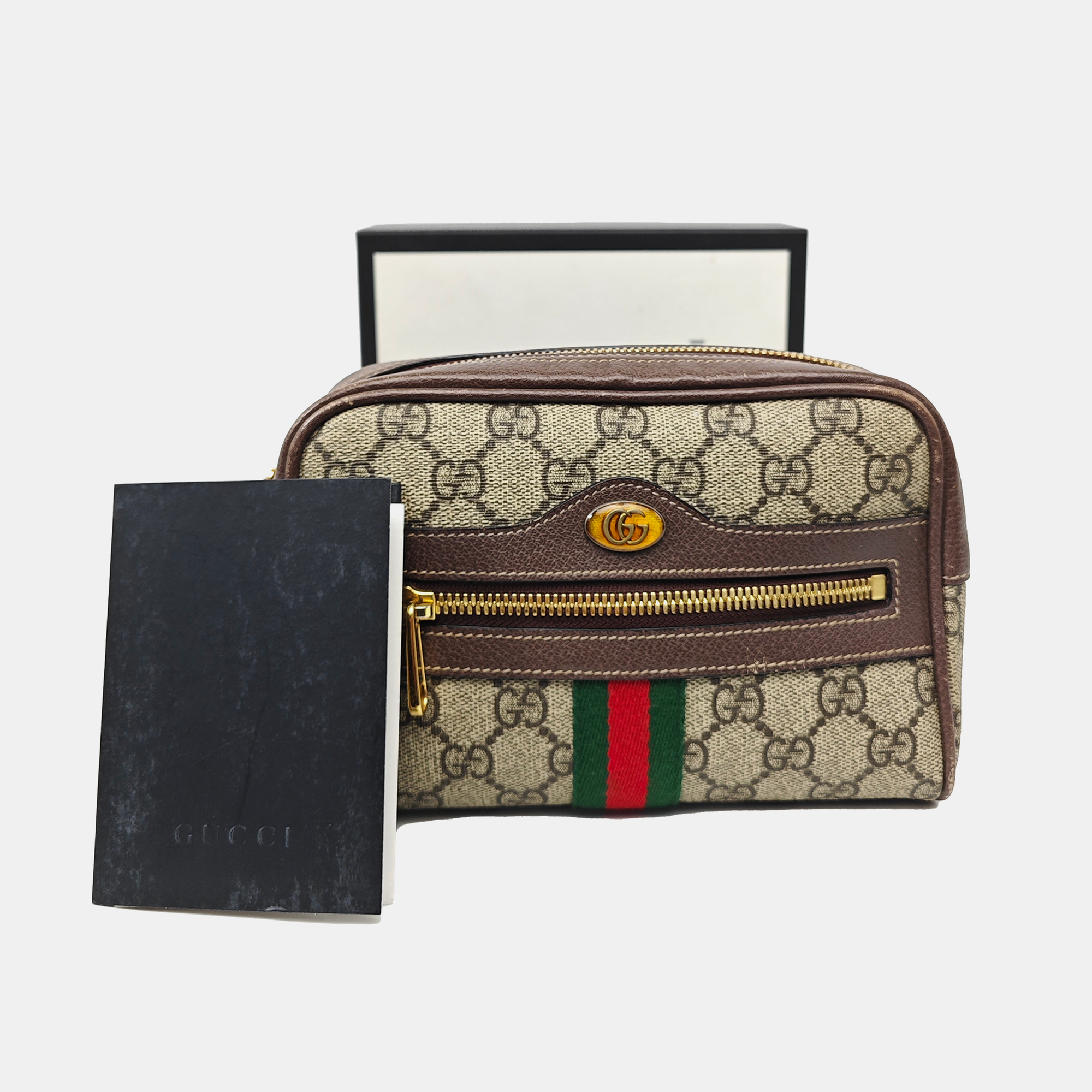 Ophidia Small Monogram Coated Canvas Beige