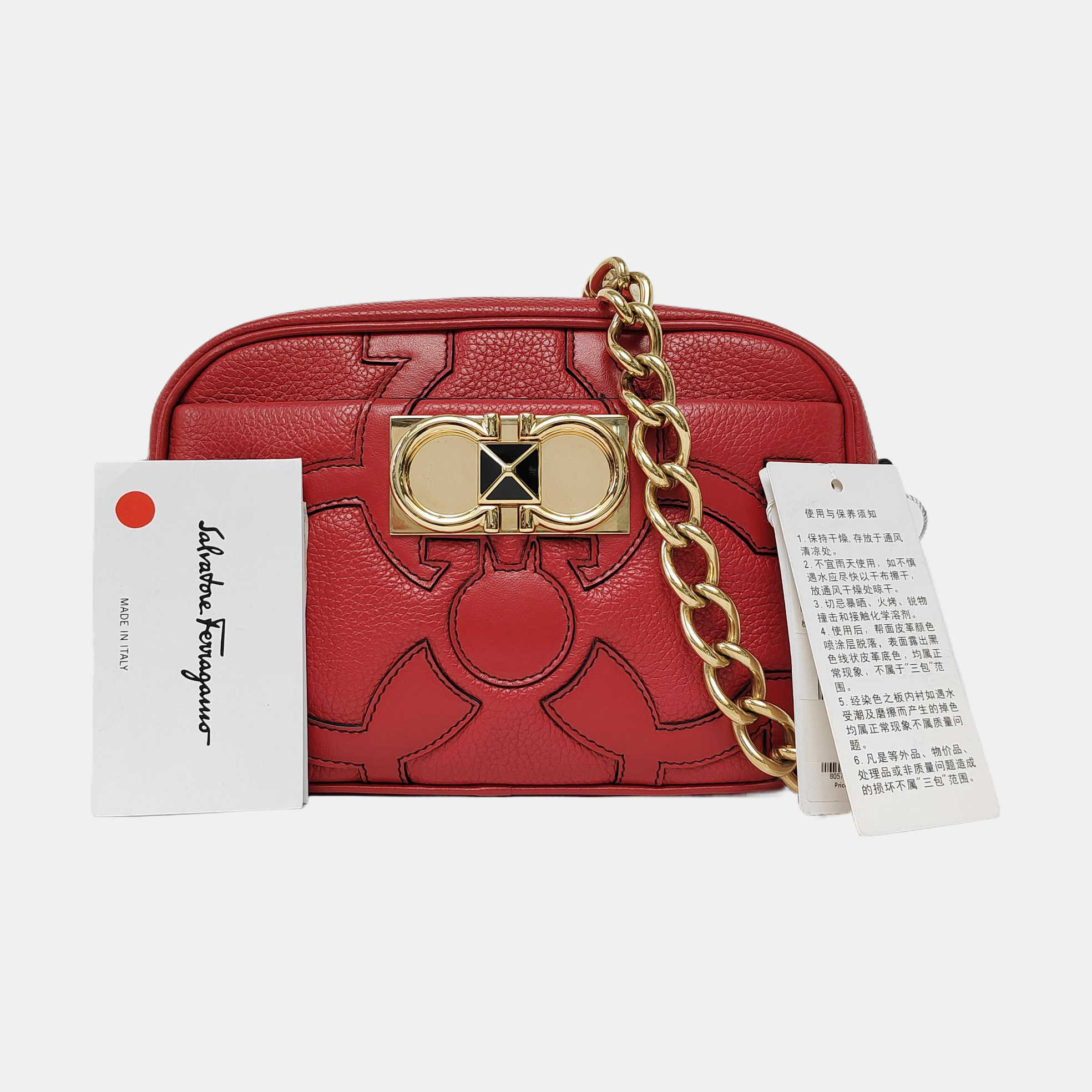 Galore Quilted Calfskin Red