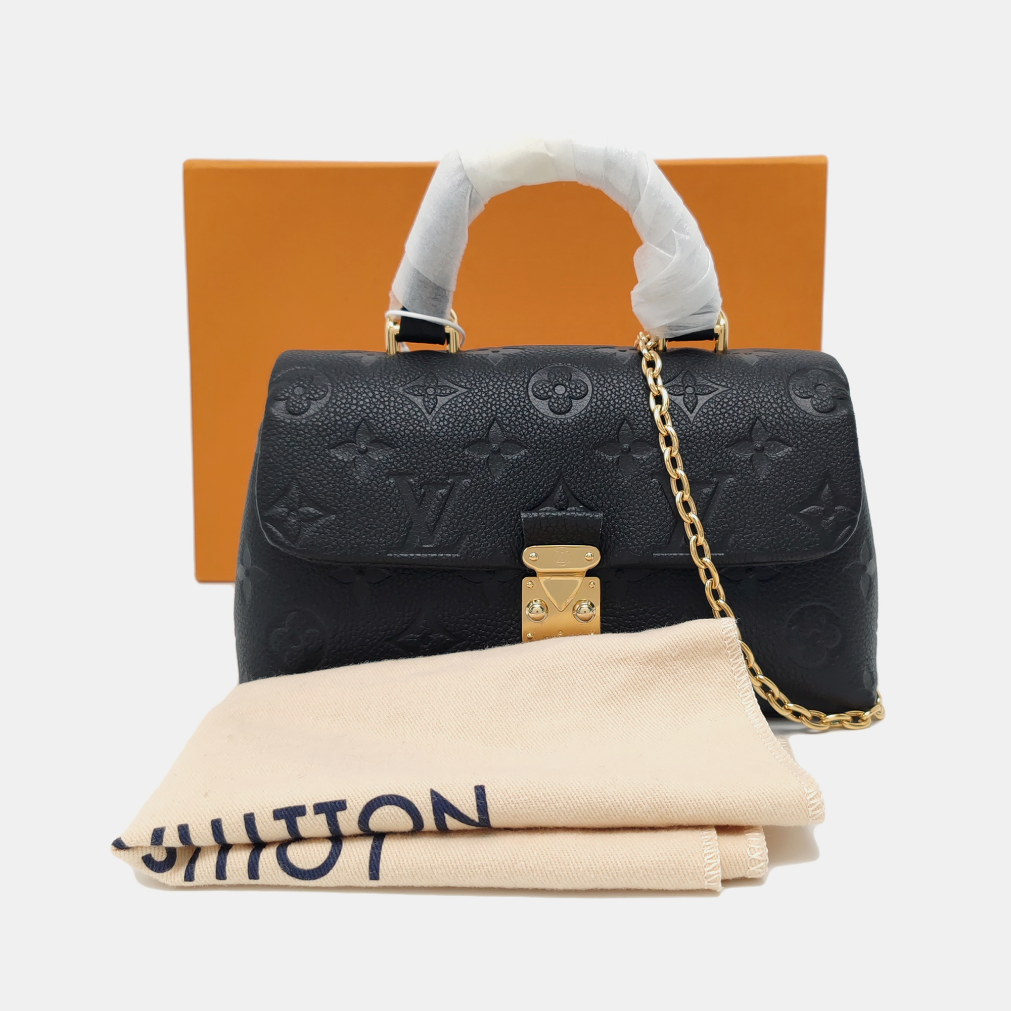 MADELEINE Nano Monogram Calfskin Black