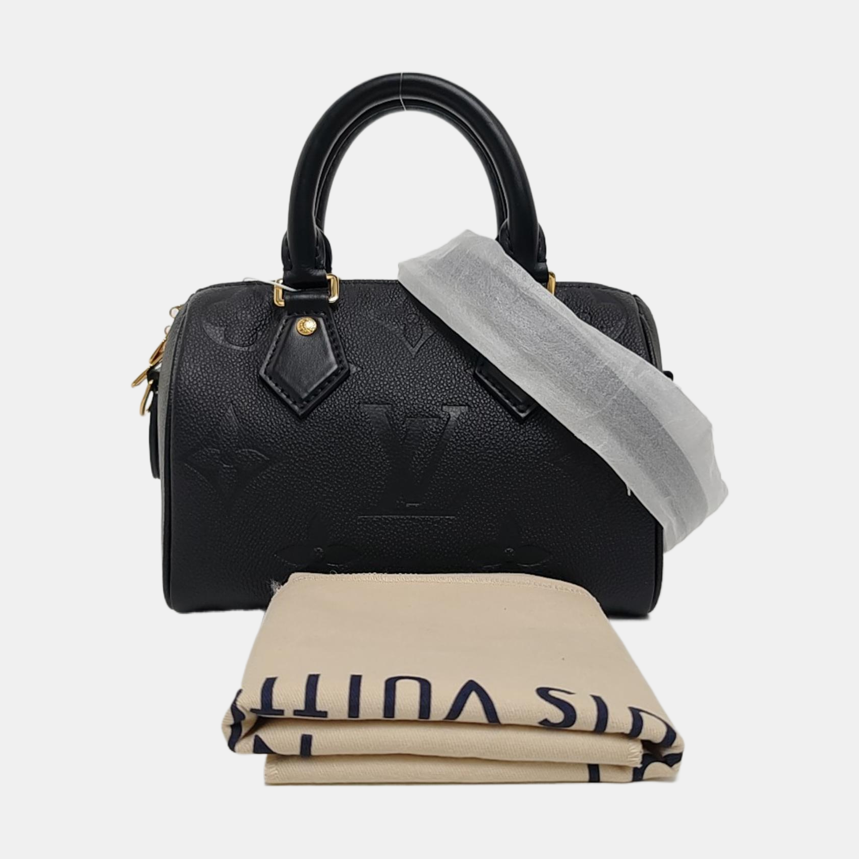 SPEEDY 20 Monogram Calfskin Black
