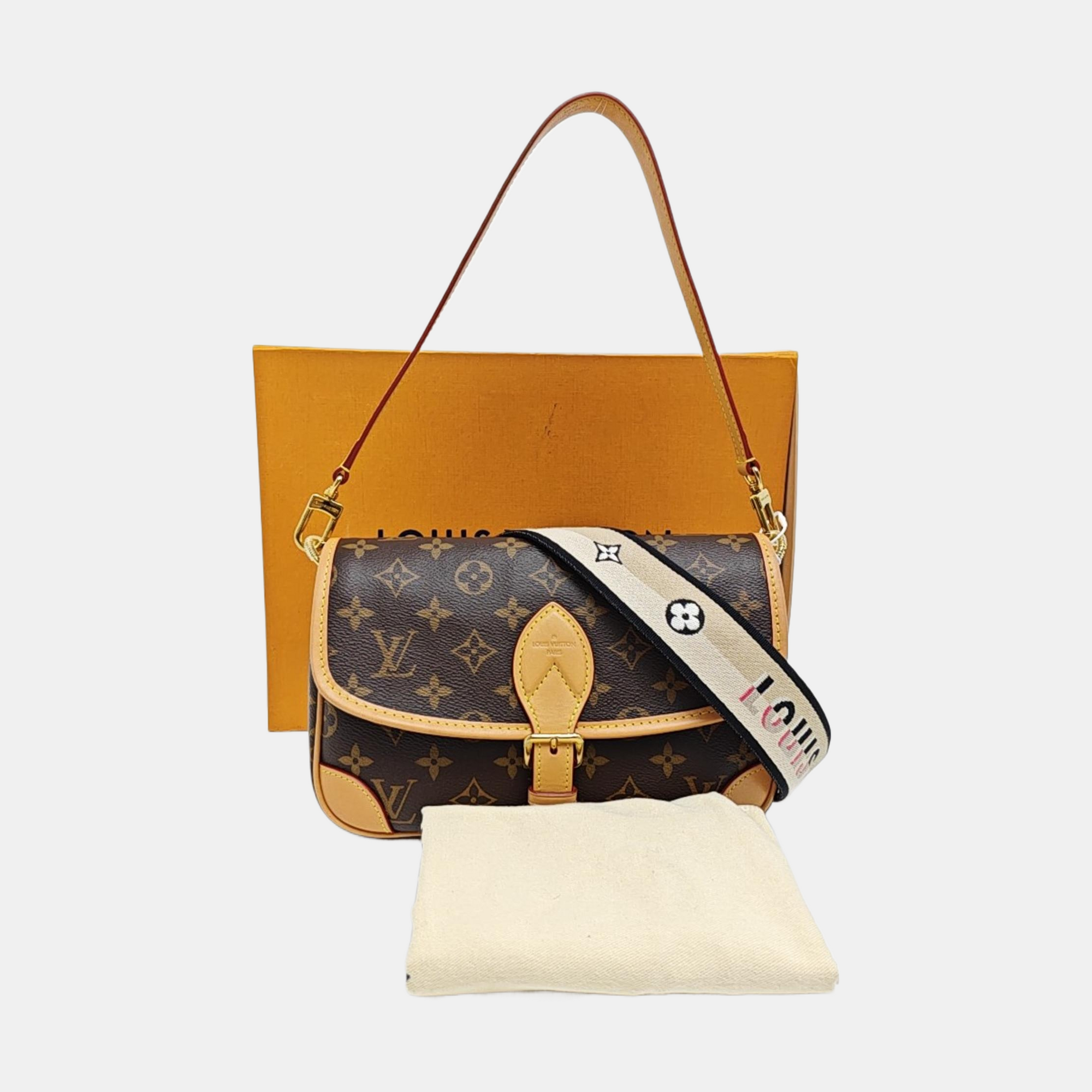 DIANE Monogram Coated Canvas Brown