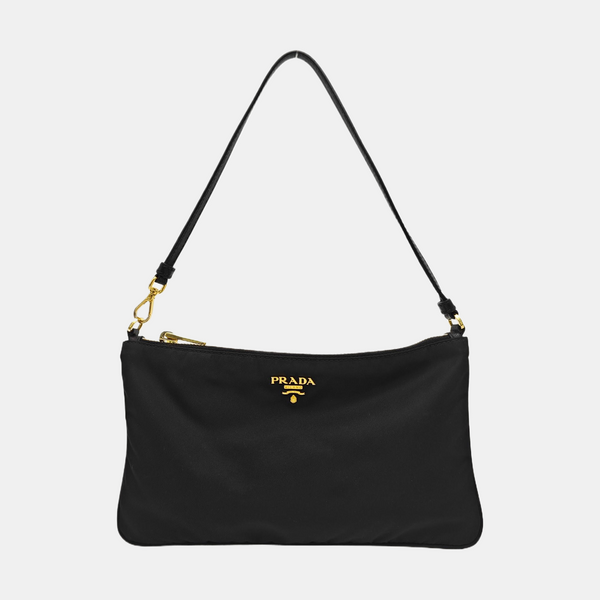 Nylon Top Handle Bag Black