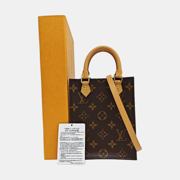 Authenticated pre-owned  SAC PLAT Mini Monogram Coated Canvas Brown - Tote Bag at Looply