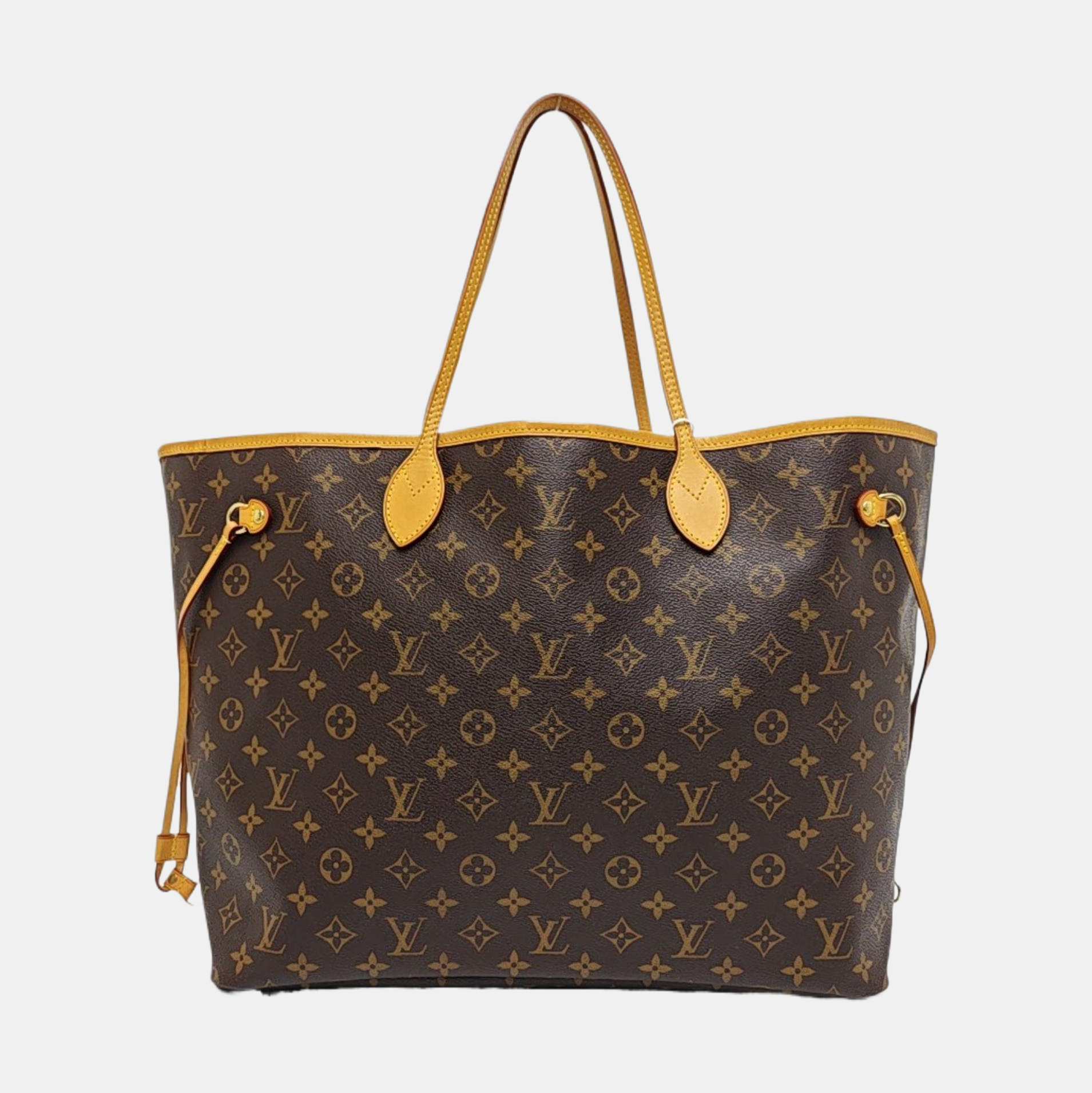 NEVERFULL GM Monogram Coated Canvas Brown