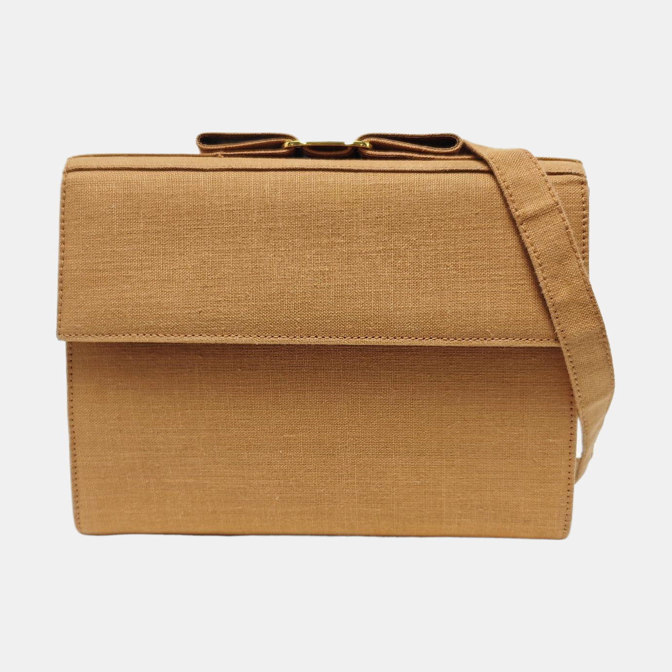 Fabric Shoulder Bag Brown