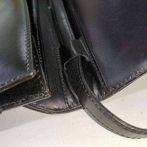 Leather Shoulder Bag Black