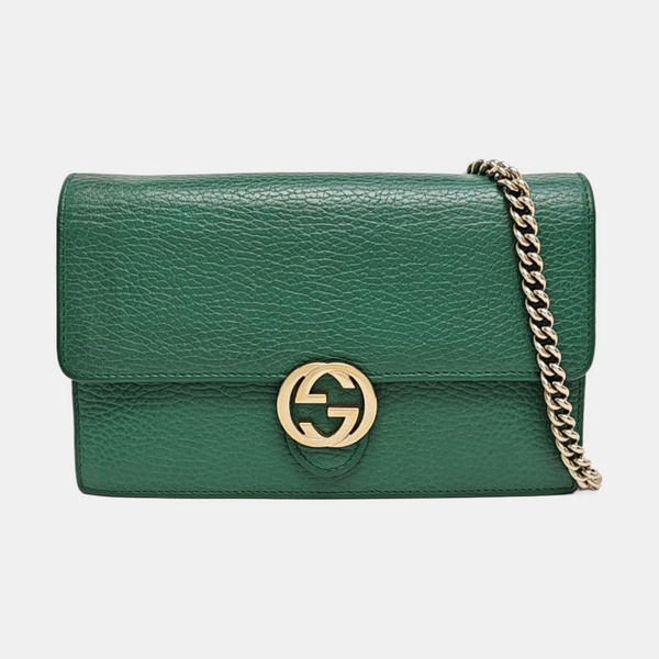 Interlocking G Calfskin Green