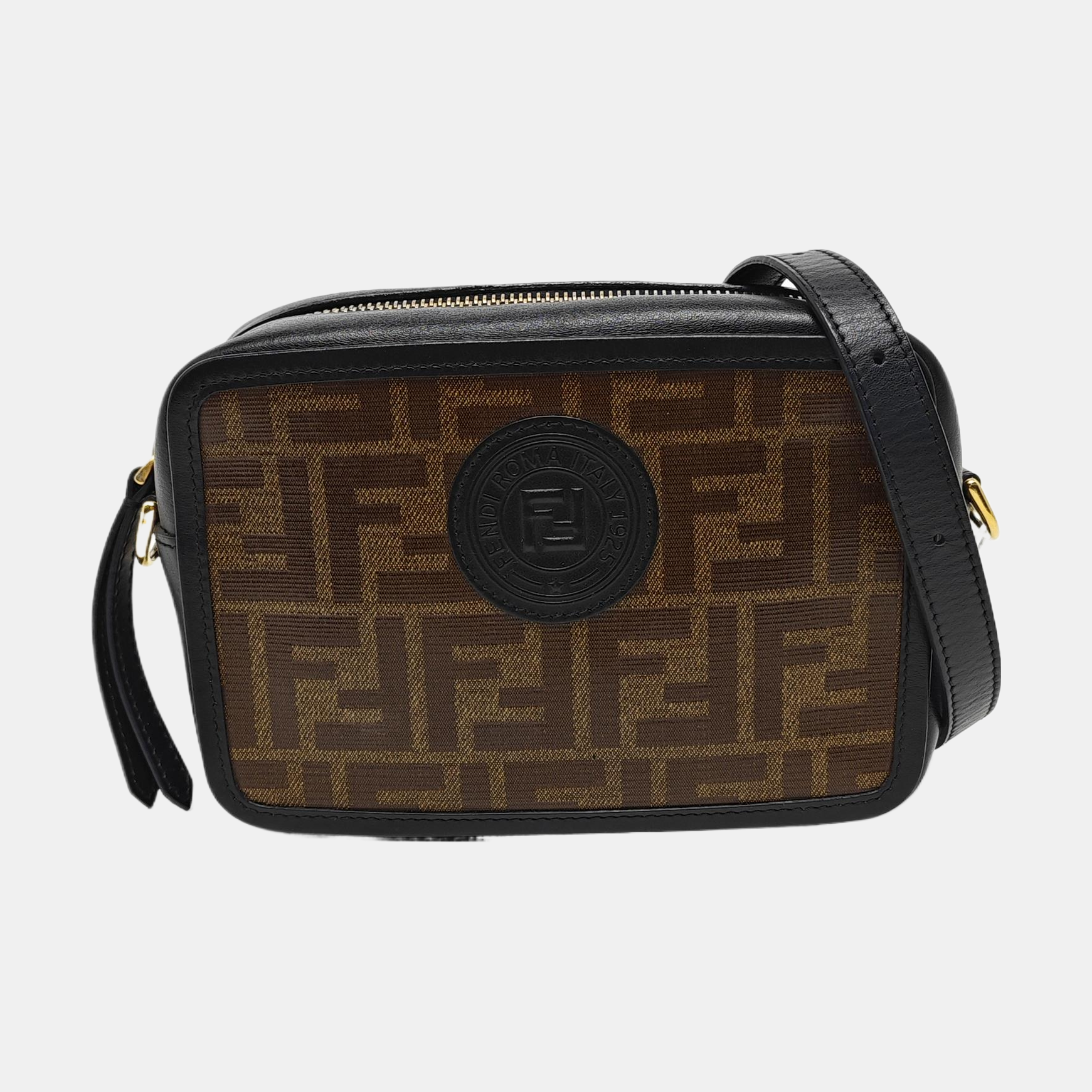 Coated Canvas Shoulder Bag Mini Brown