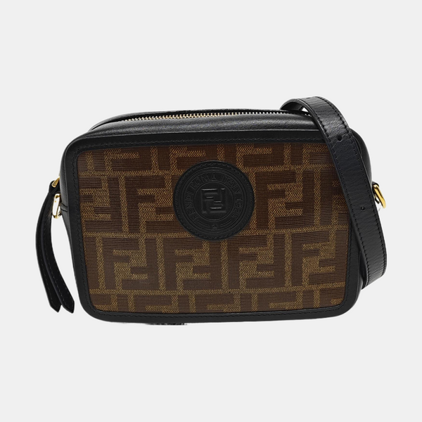 Coated Canvas Shoulder Bag Mini Brown