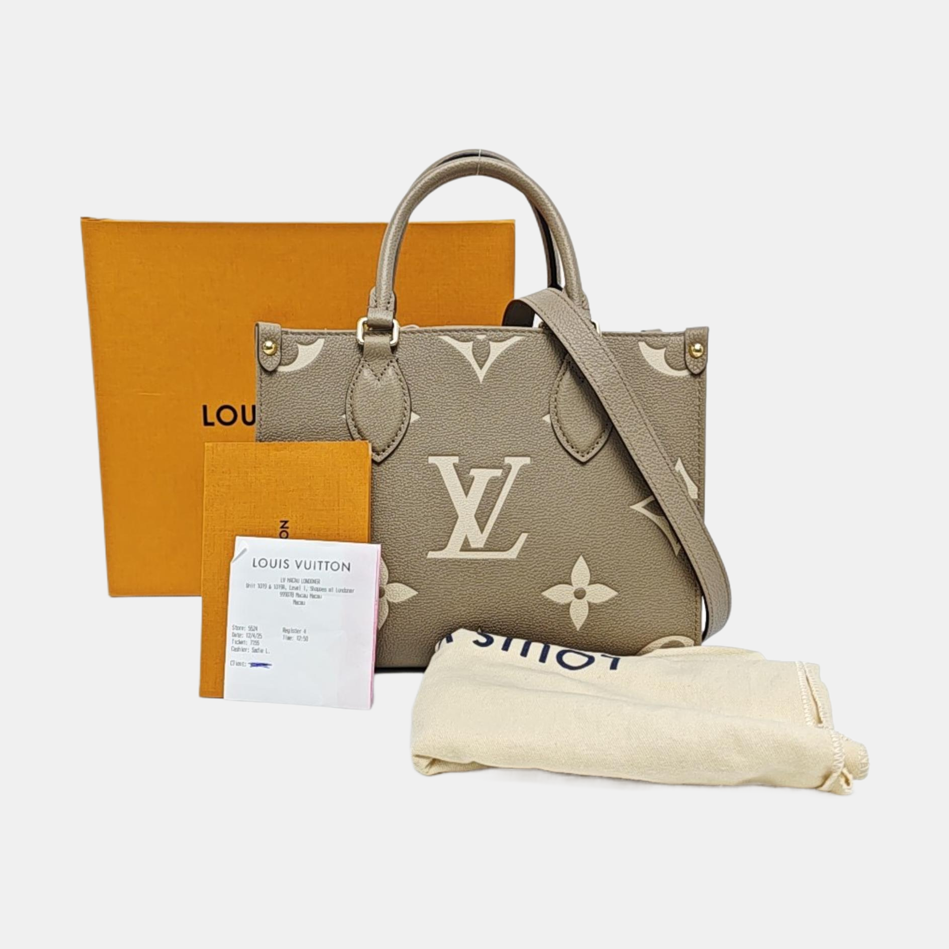ONTHEGO PM Monogram Calfskin Gray